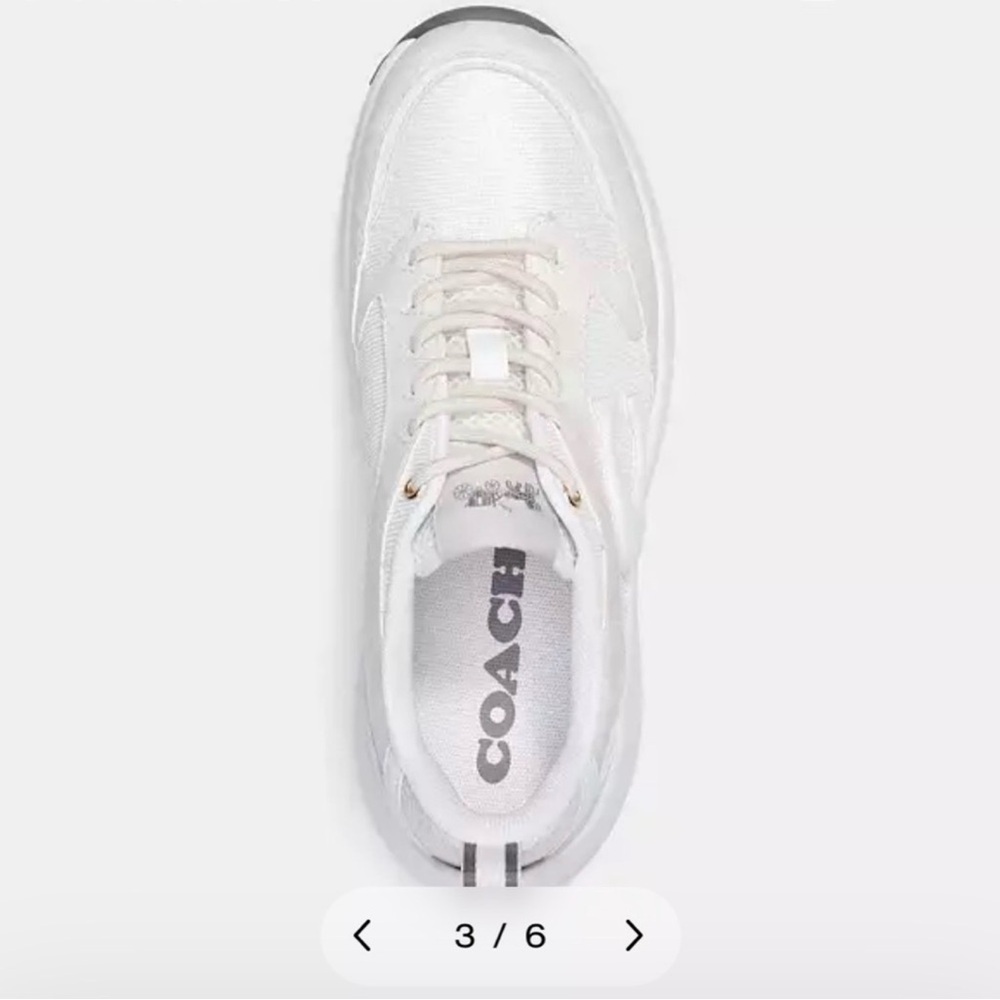 C275 Coach Tech Runner White Women's Sneakers in signature pattern - Picture 13 of 13